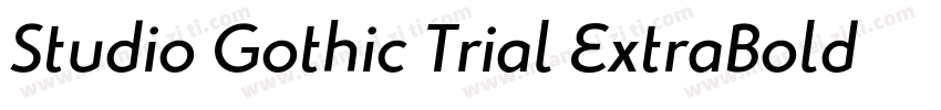 Studio Gothic Trial ExtraBold Itali字体转换